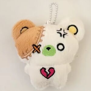 Cute Frankenstein Two-Tone Bear Keychain Bag Charm